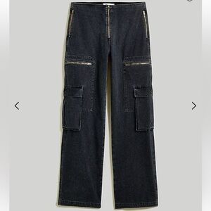Madewell Low-Slung Baggy Cargo Jeans in Winsom Wash NWT